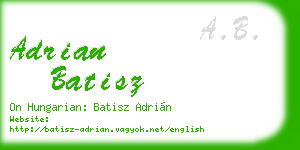 adrian batisz business card